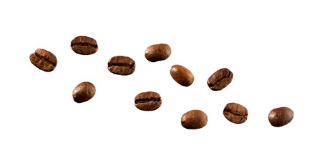 Coffee beans on white.