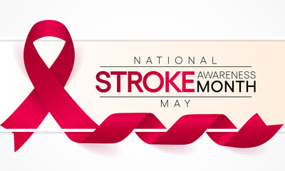 National Stroke awareness month is observed every year in May, it is a serious life-threatening medical condition that happens when the blood supply to part of the brain is cut off. Vector art