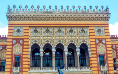 Vijecnica, newly decorated and painted, Sarajevo, Bosnia and Herzegovina.
