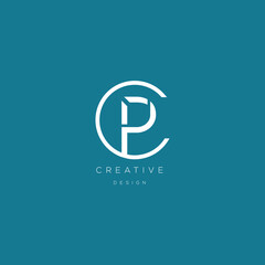 CP logo letter modern design