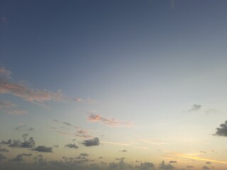 sunset over the clouds