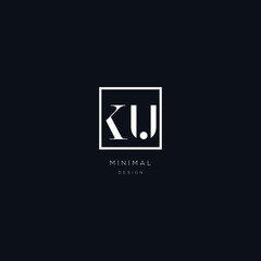 Fototapeta na wymiar KU logo letter modern design