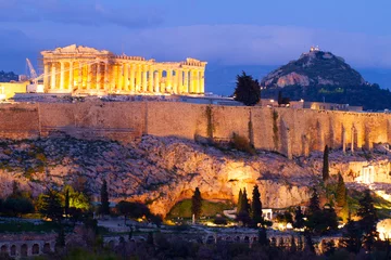 Fotobehang Famous skyline of Athens, Greece © neirfy