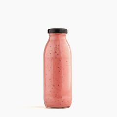smoothie glass bottle. healthy food concept. isolated on white