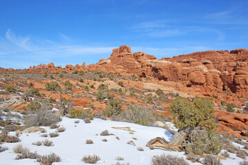 Arches National Park, Utah, in winter	