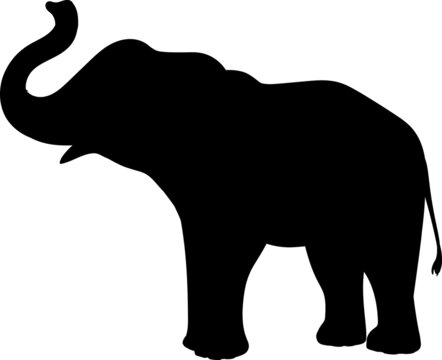 elephant stencil trunk up