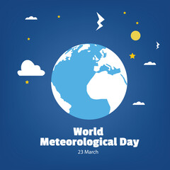 Obraz na płótnie Canvas Vector World Meteorological Day Simple and elegant illustration
