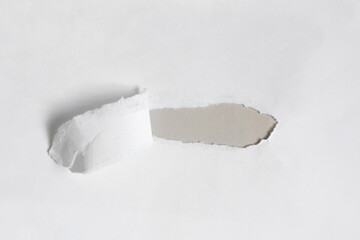 torn white paper as background, space for text