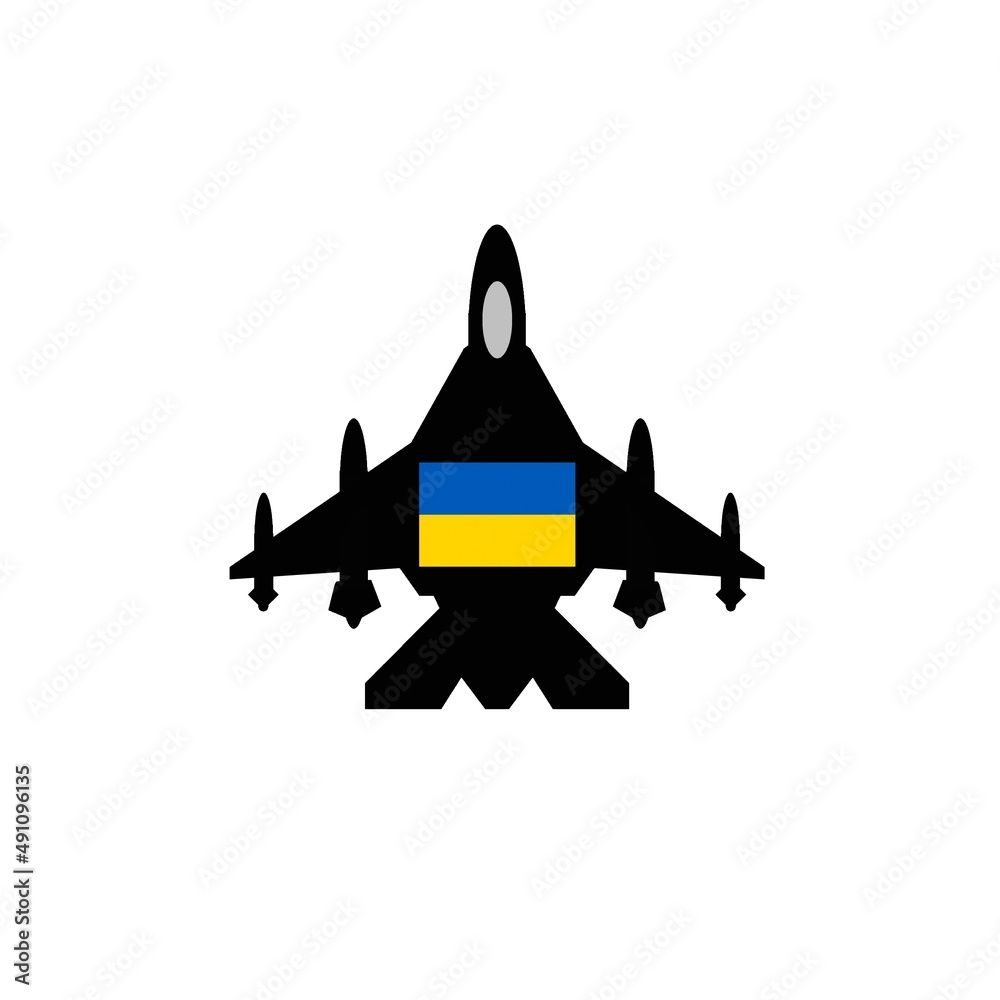 Canvas Prints Avion militaire ukrainien, icône