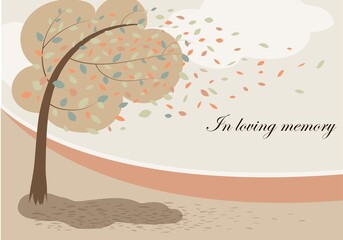 In loving memory illustration for funeral event