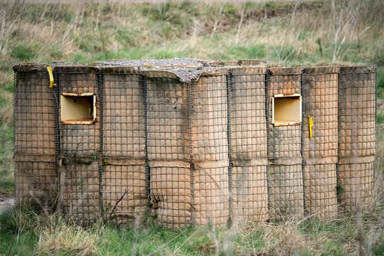 British army soldier training fortified building, pill boxx