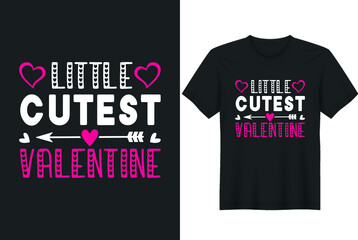 Little cutest valentine t-shirt design