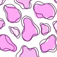 seamless pattern with pink and white hearts
