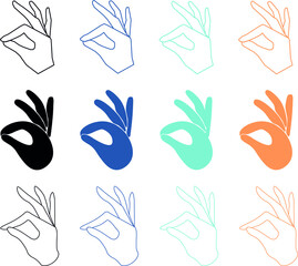 set of hands (gesture OK)
