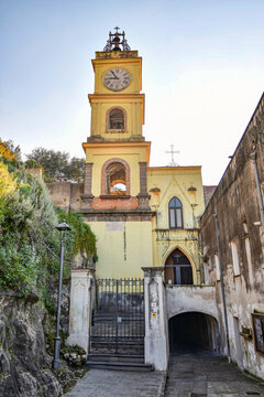 An old church in the medieval quarter of Sarno, town in Naples province, Italy.