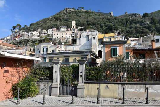 Panoramic view of Sarno, town in the province of Naples, Italy.