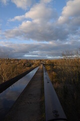 the canal on top of the Pontcysyllte aqueduct 