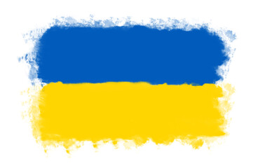 Flagge der Ukraine in Wasserfarben
