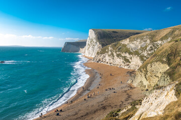 Durdle Door in UK in sunny day 2022