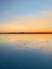 Atardecer en el salar de uyuni