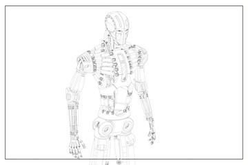 3D design of a humanoid robot.