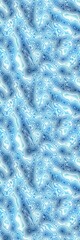 Soft blu washy water tie dye border edge background. Painted in watercolor wash side banner strip. Coastal ombre swirl web design element, divider or decorative sea pool backdrop for mobile phone.