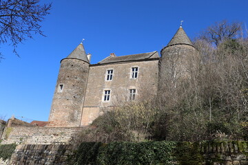 Fototapeta na wymiar Château médiéval, dans le village médiéval de Brancion, ville de Martailly Les Brancion, département de Saône et Loire, France