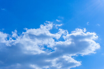 Background material of sun flare and refreshing blue sky and clouds_blue_05