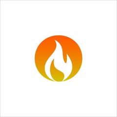 initials O abstract and fire logo vector