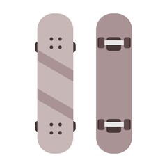 Vector illustration of a skate board seen from above and below, perfect for sports advertising