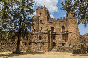 Fasilidas palace in the Royal Enclosure in Gondar, Ethiopia