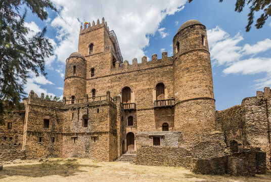 Fasilidas palace in the Royal Enclosure in Gondar, Ethiopia