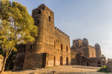 Iyasu I and Fasilidas palaces in the Royal Enclosure in Gondar, Ethiopia