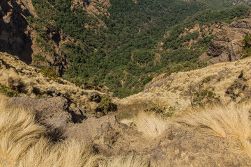 View down the northern escarpment in Simien mountains, Ethiopia