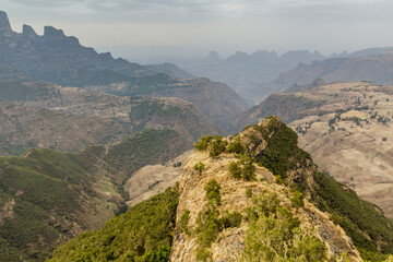 Landscape of Simien mountains, Ethiopia