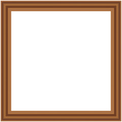 Obraz premium Squared golden vintage wooden frame for your design. Vintage cover. Place for text. Vintage antique gold beautiful rectangular frames for paintings or photographs. Template vector illustration