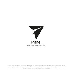 Minimal Paper Plane logo design