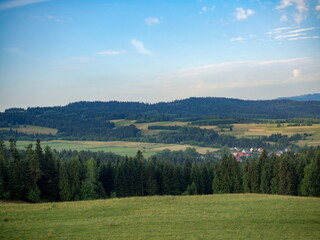 Fototapeta na wymiar Green nature landscape from Carpathian mountains