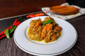 Pedesan Bebek, Indonesian Traditional Food that have very spicy taste with duck as main ingredient