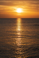 福井県水晶浜の夕日