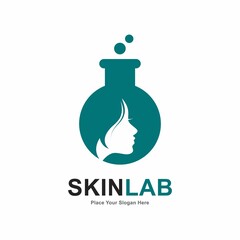 Skin lab logo vector design. Suitable for beauty, salon, research body health