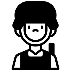 soldier solid icon