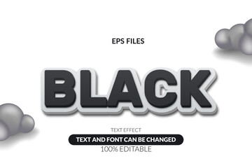 Black fun happy enjoy bright editable font. eps vector file