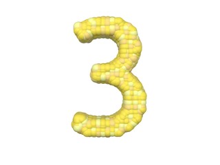 Corn Themed Font  Number 3