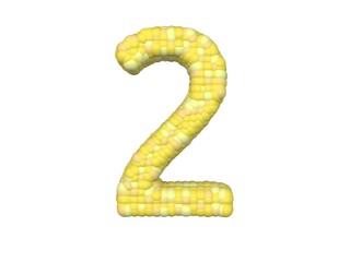 Corn Themed Font  Number 2