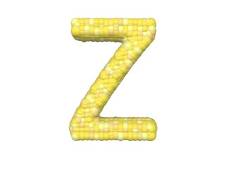 Corn Themed Font  Letter Z