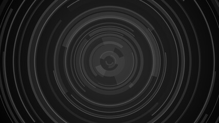 Circle black gray technology Hi-tech  dark background. Abstract graphic digital future concept design.