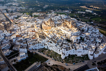 Ostuni - the white city in Italy - a famous landmark at the Italian east coast - travel photography