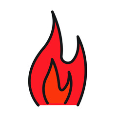 Flame icon for website, promotion, social media