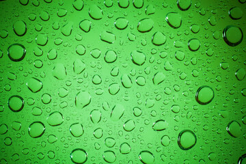 water drops on glass background.